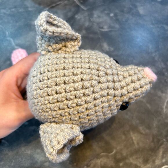 No Brand Cute Gray Pink Crotched 8.5” Mouse - Picture 7 of 8